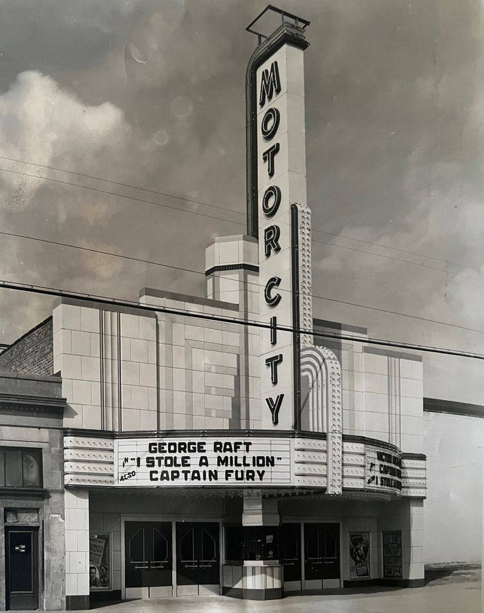 Motor City Theatre - Motor City Theatre Exterior Promo Photo Ol Taylor Commercial Photog 1939 (newer photo)